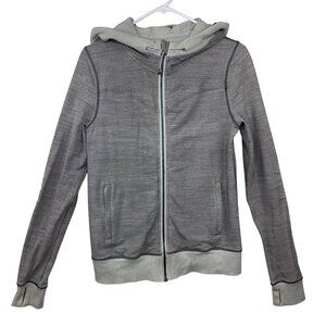 Lululemon heather gray spacedye Bliss Break full zip workout athlesure Hoodie M?